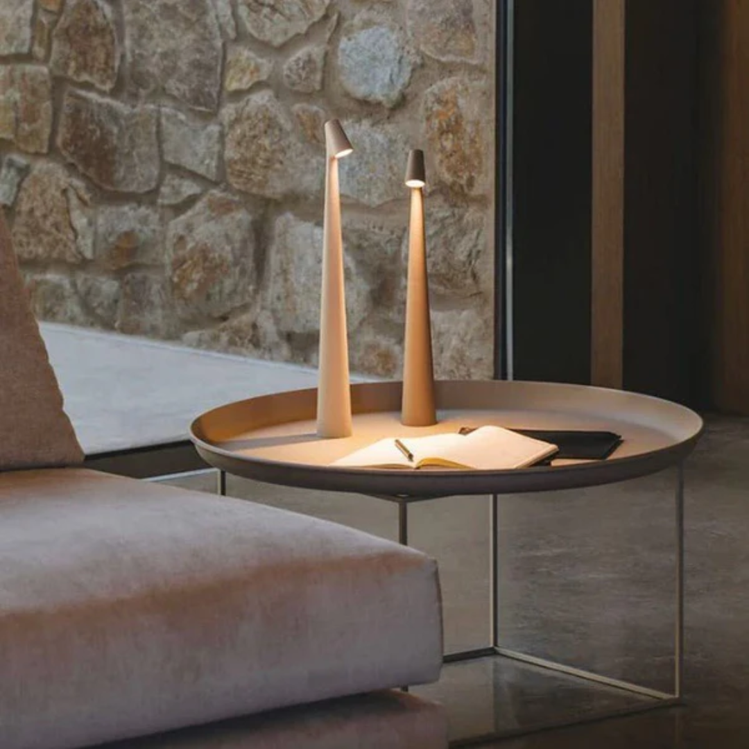 Bezdrátová dotykově stmívatelná dobíjecí LED stolní lampa – Minimalistická