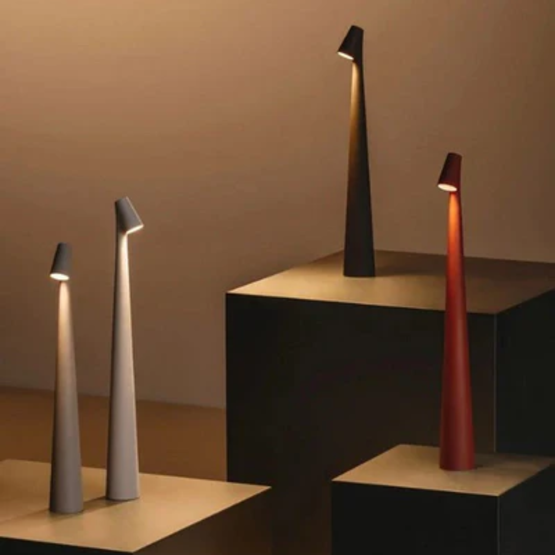 Bezdrátová dotykově stmívatelná dobíjecí LED stolní lampa – Minimalistická