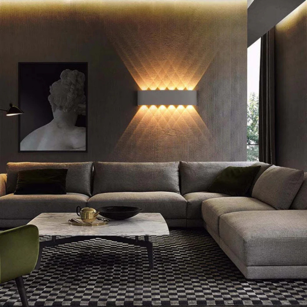 LED voděodolná nástěnná lampa – elegantní akcentové svítidlo do interiéru i exteriéru