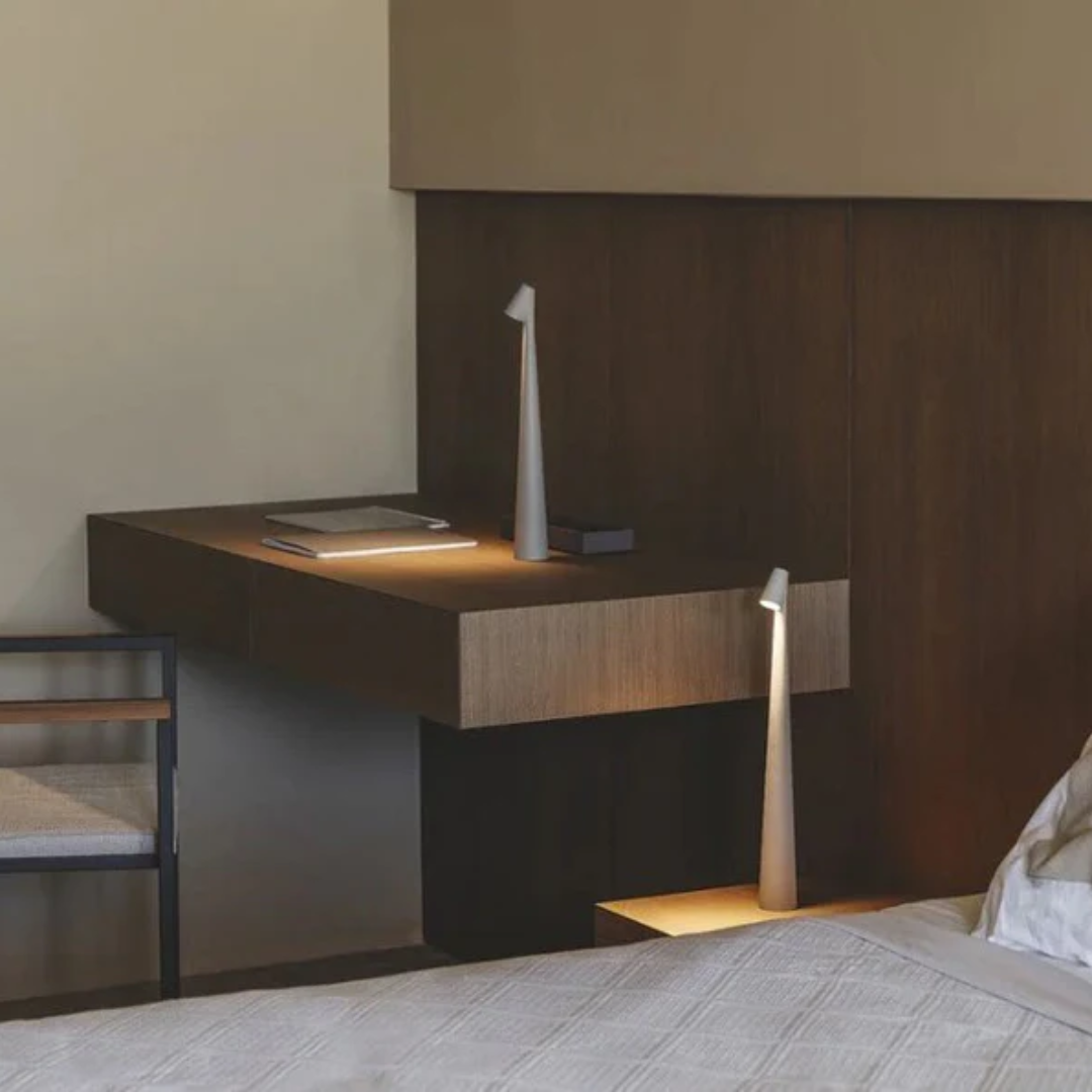Bezdrátová dotykově stmívatelná dobíjecí LED stolní lampa – Minimalistická