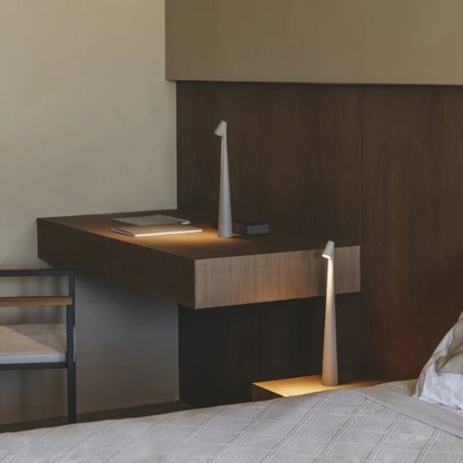 Bezdrátová dotykově stmívatelná dobíjecí LED stolní lampa – Minimalistická