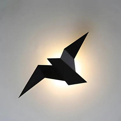Nástěnná lampa ve stylu origami s teplým LED světlem, interiérová dekorativní