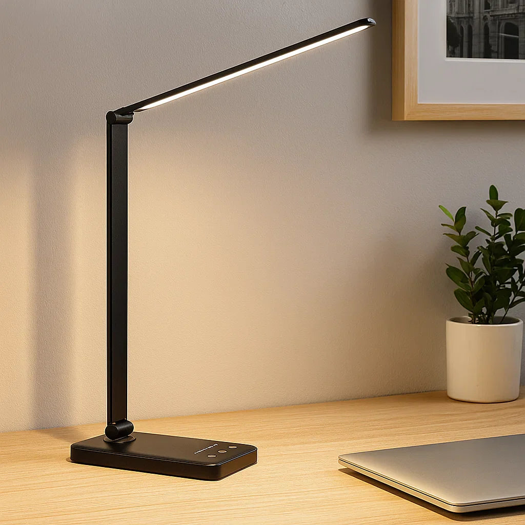 Nastavitelná LED stolní lampa s USB nabíjením – elegantní dotykové světlo