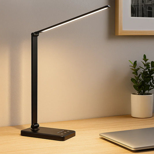 Nastavitelná LED stolní lampa s USB nabíjením – elegantní dotykové světlo