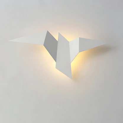 Nástěnná lampa ve stylu origami s teplým LED světlem, interiérová dekorativní