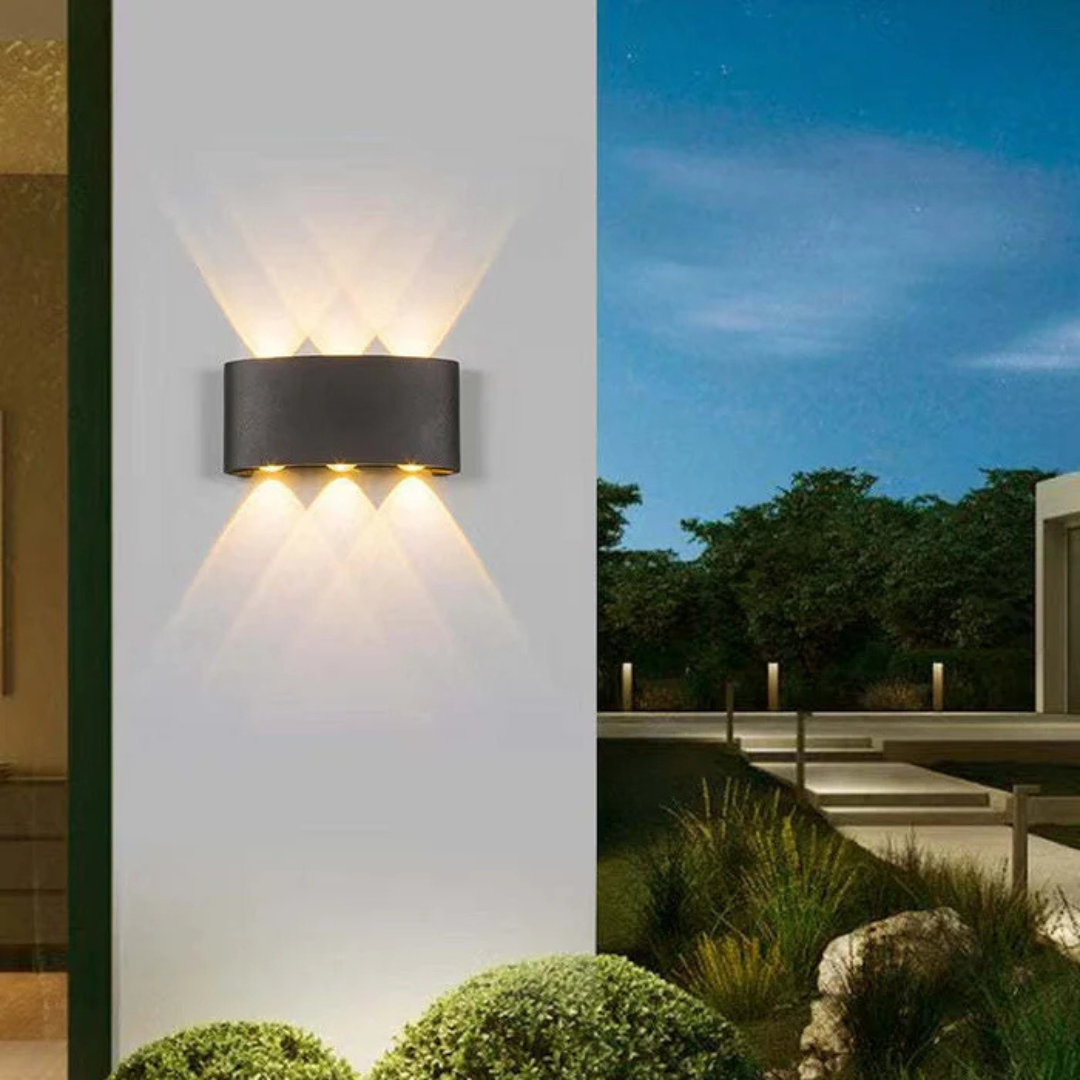LED voděodolná nástěnná lampa – elegantní akcentové svítidlo do interiéru i exteriéru