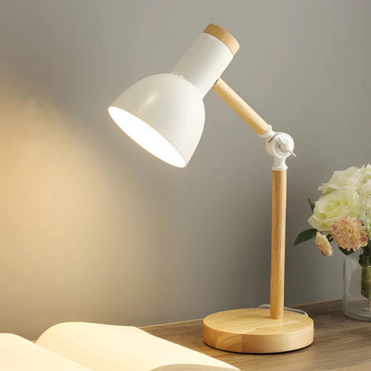 Nastavitelná dřevěná LED stolní lampa – moderní prostředí ve stylu makronek