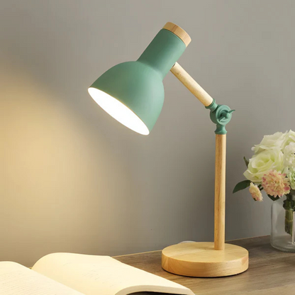 Nastavitelná dřevěná LED stolní lampa – moderní prostředí ve stylu makronek