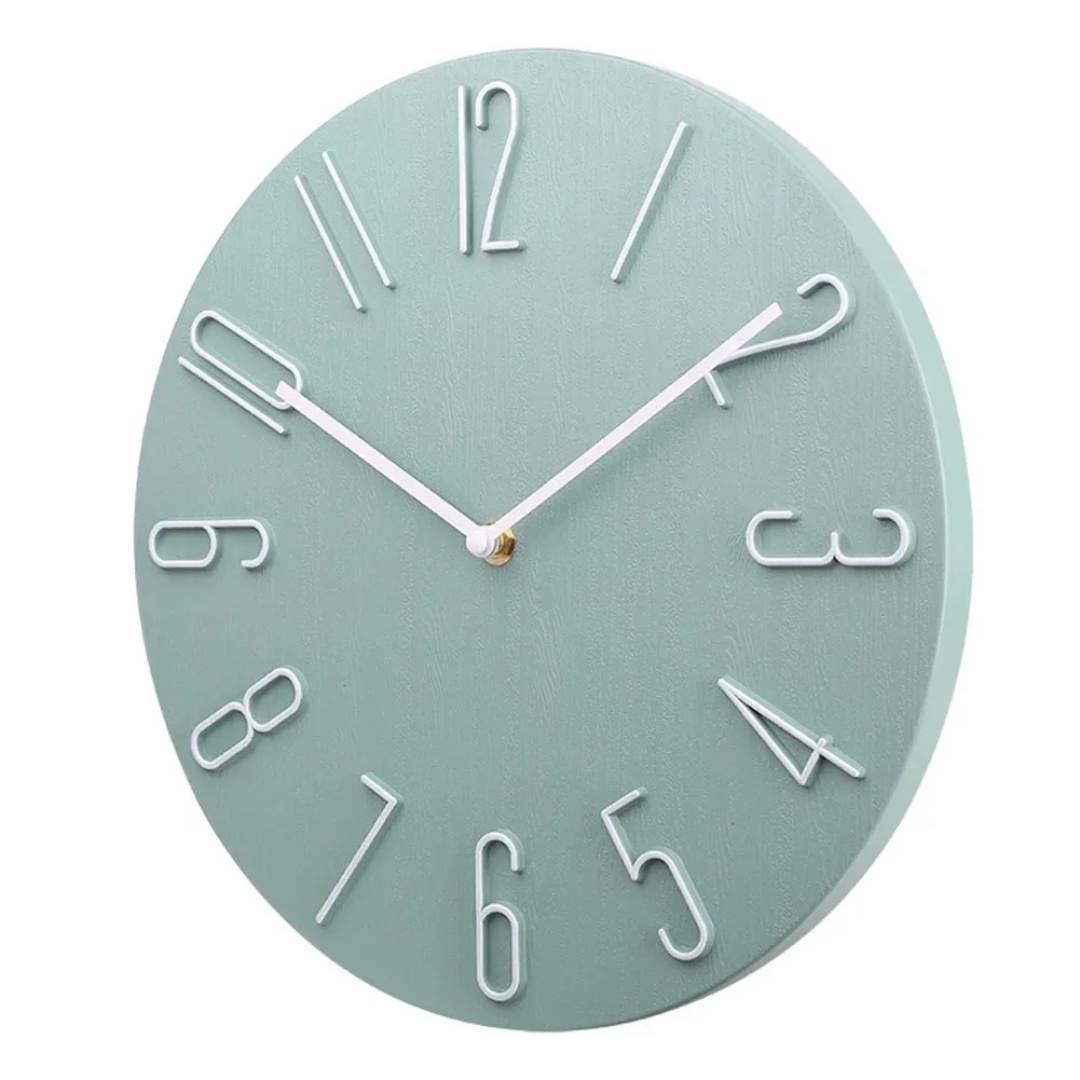 Tiché moderní velké nástěnné hodiny – barevný minimalistický design