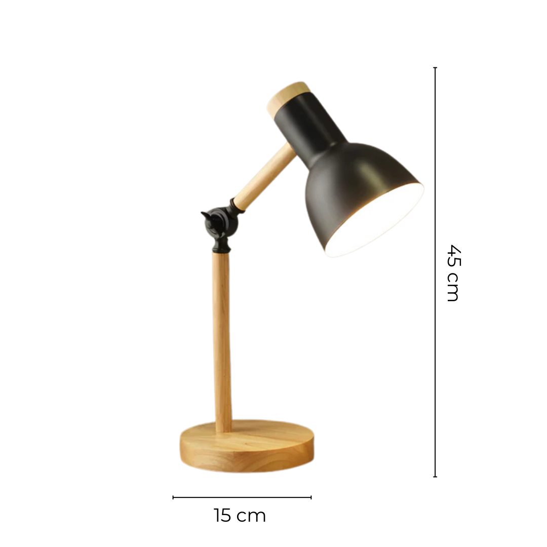 Nastavitelná dřevěná LED stolní lampa – moderní prostředí ve stylu makronek