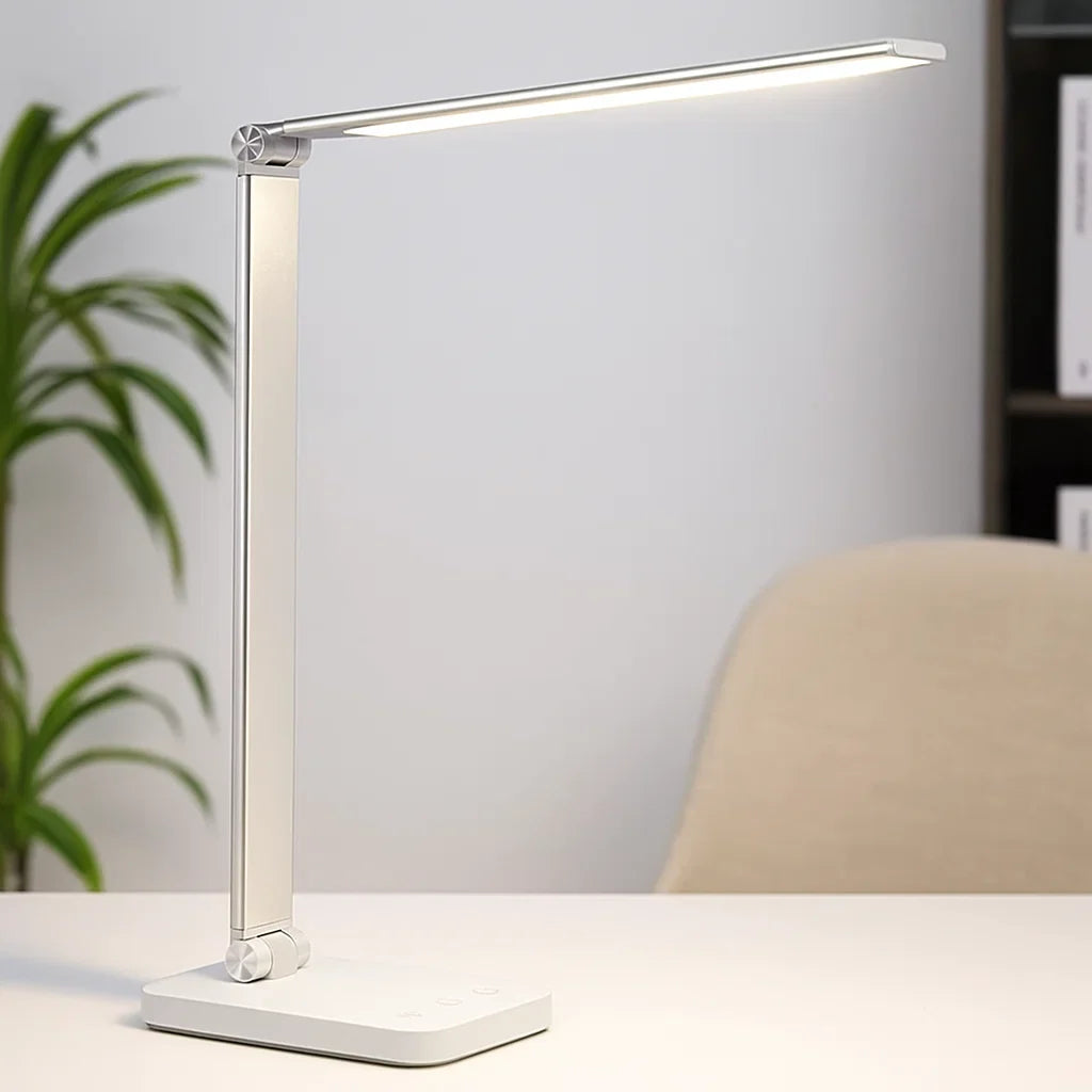 Nastavitelná LED stolní lampa s USB nabíjením – elegantní dotykové světlo