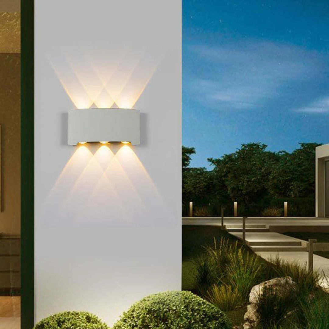 LED voděodolná nástěnná lampa – elegantní akcentové svítidlo do interiéru i exteriéru