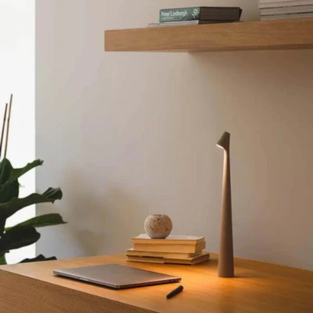 Bezdrátová dotykově stmívatelná dobíjecí LED stolní lampa – Minimalistická