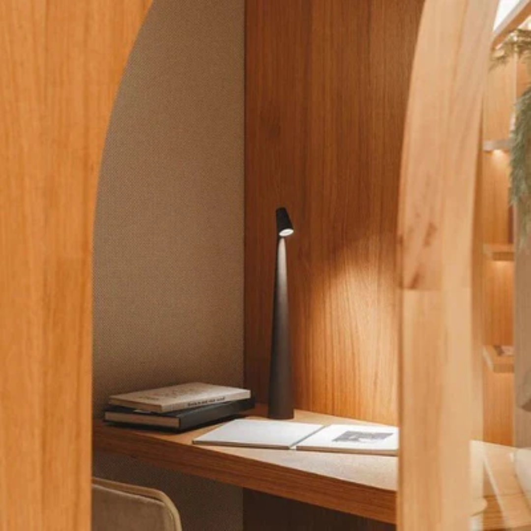 Bezdrátová dotykově stmívatelná dobíjecí LED stolní lampa – Minimalistická