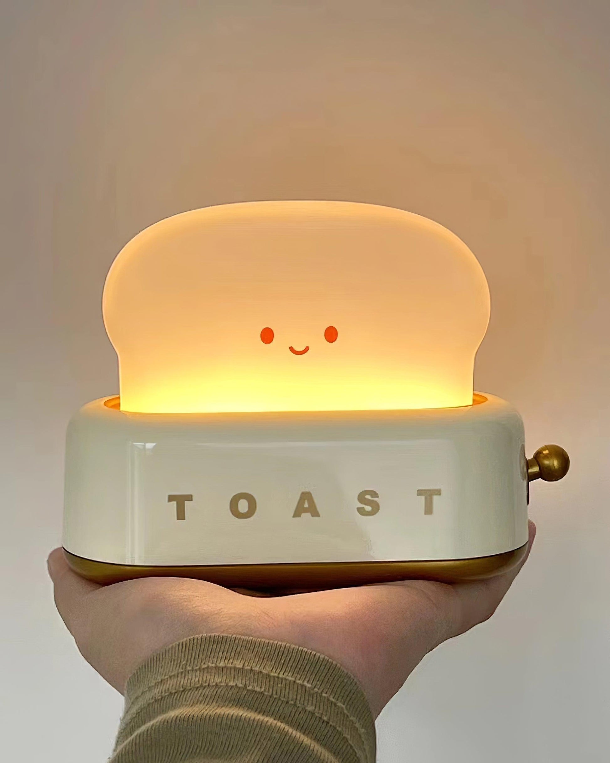 Dobíjecí stolní lampa ve tvaru toustovače
