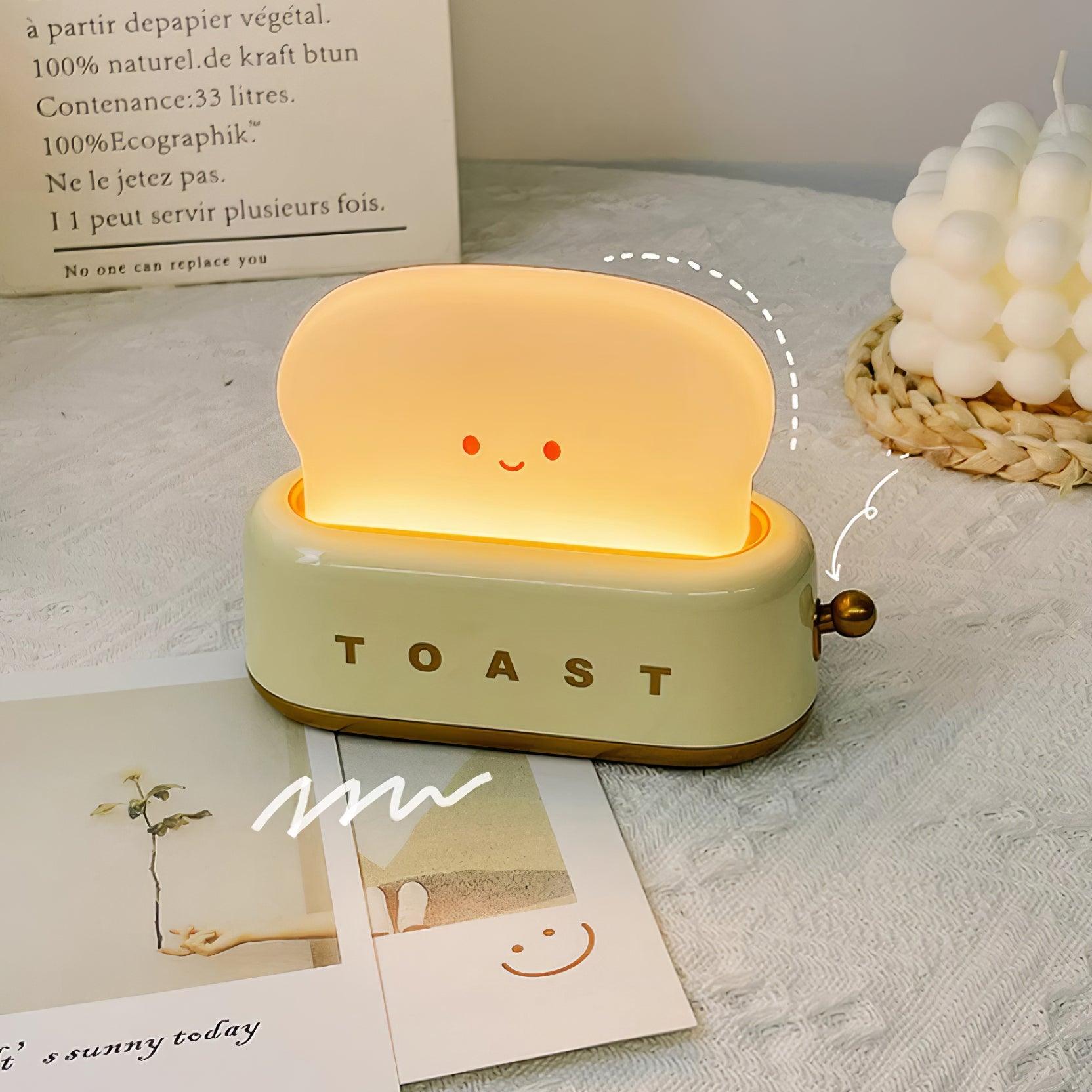 Dobíjecí stolní lampa ve tvaru toustovače