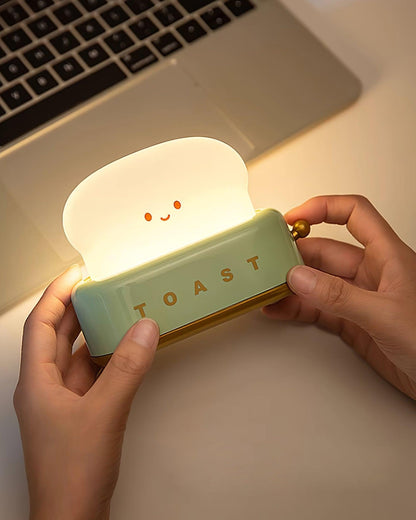 Dobíjecí stolní lampa ve tvaru toustovače