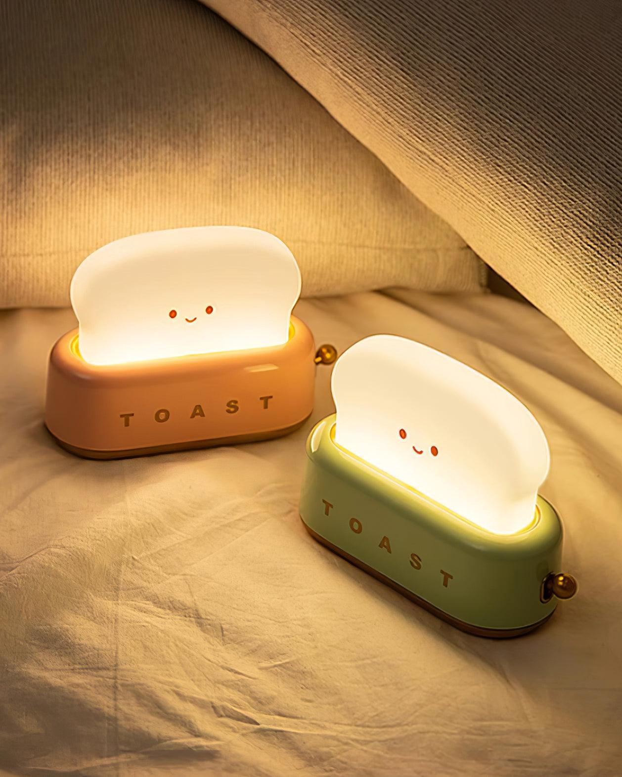 Dobíjecí stolní lampa ve tvaru toustovače