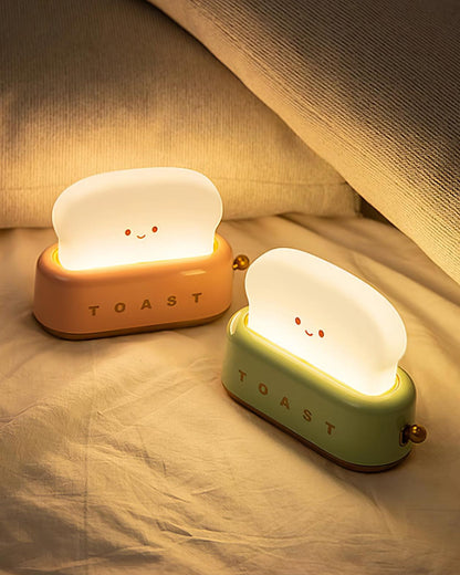 Dobíjecí stolní lampa ve tvaru toustovače