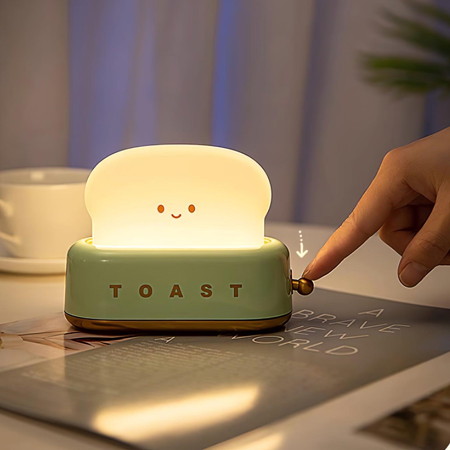 Dobíjecí stolní lampa ve tvaru toustovače