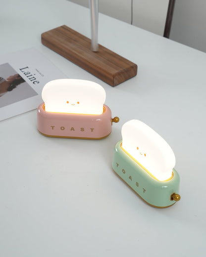 Dobíjecí stolní lampa ve tvaru toustovače