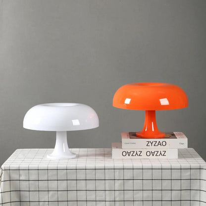 Elegantní a rozmarná houbová retro stolní lampa, útulná dekorace