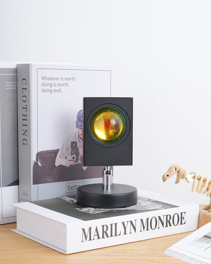 Stolní lampa Color Halo s projekcí kruhového světla