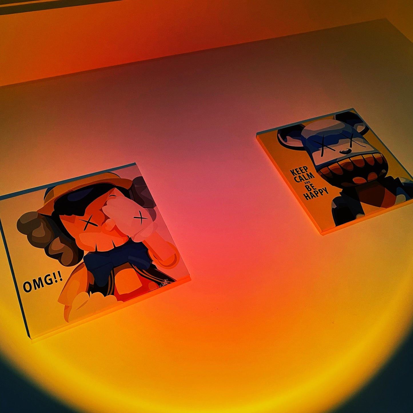 Stolní lampa Color Halo s projekcí kruhového světla