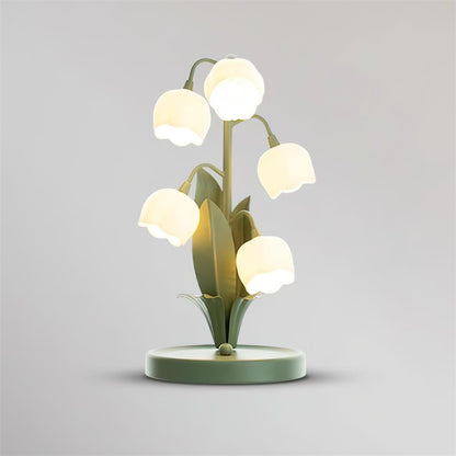 Stolní lampa Green Lily s květinovým designem