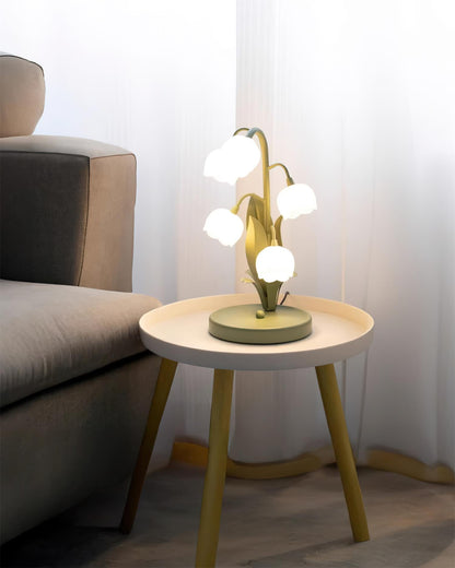 Stolní lampa Green Lily s květinovým designem