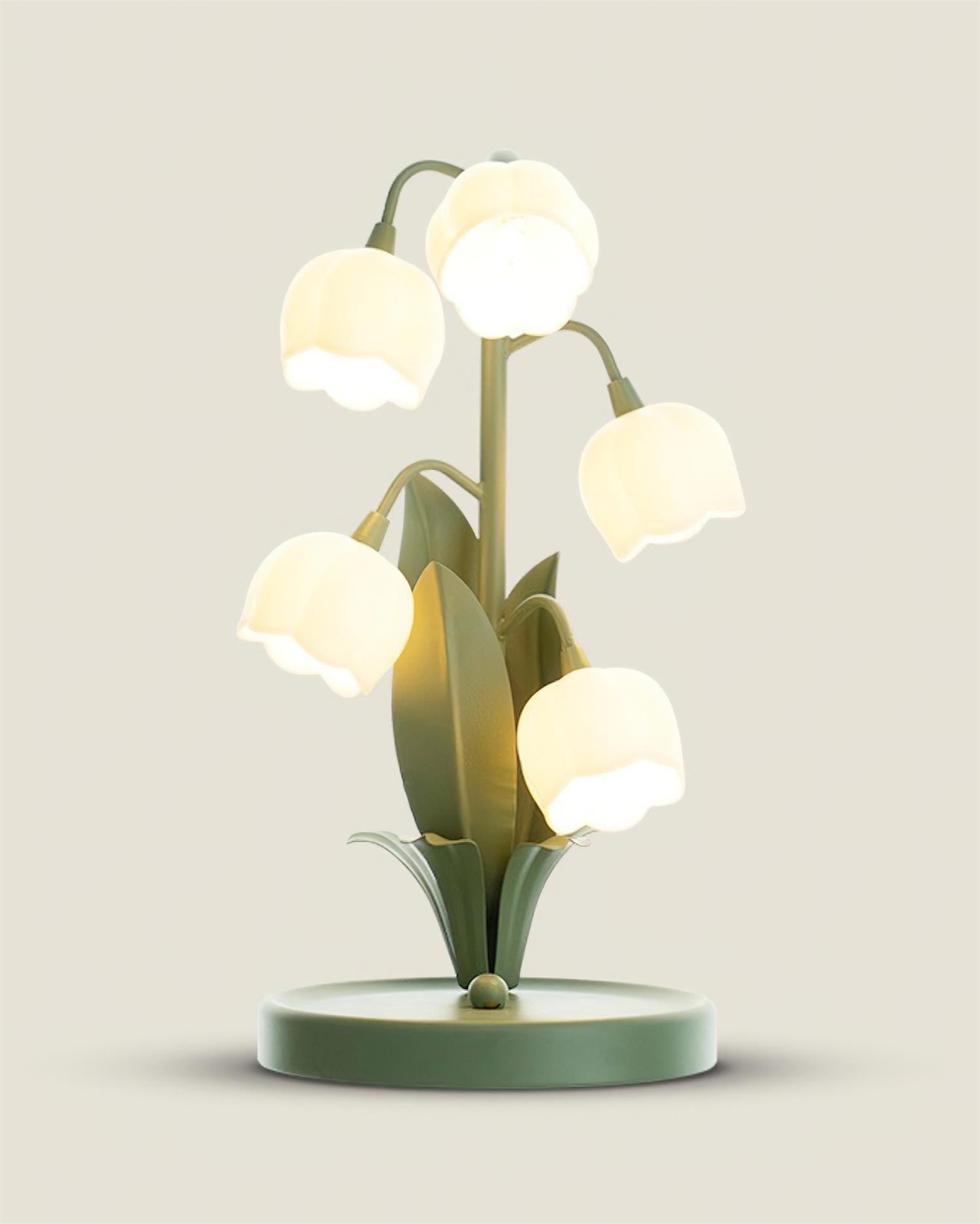 Stolní lampa Green Lily s květinovým designem
