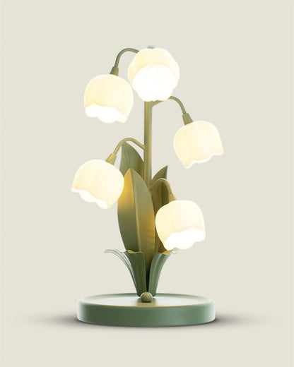 Stolní lampa Green Lily s květinovým designem