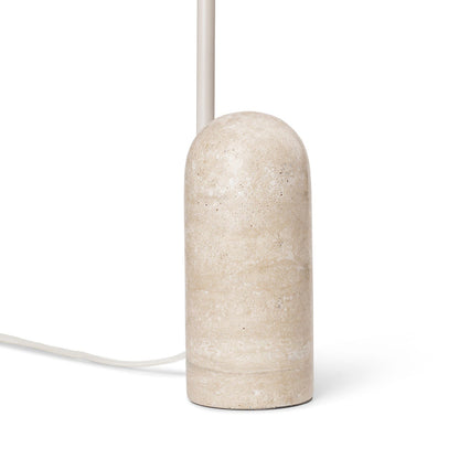 Stolní lampa s mramorovou základnou a kuželovitým stínidlem