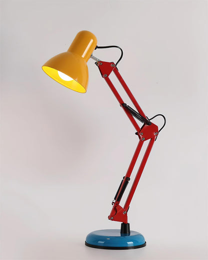 Stolní lampa s nastavitelným ramenem a tříbarevným designem