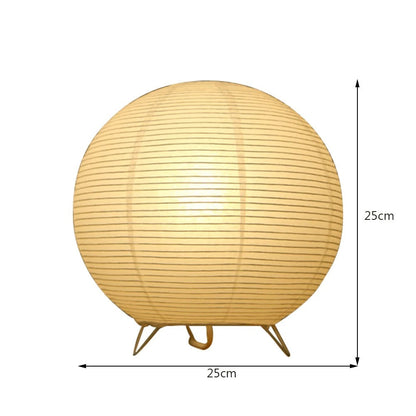 Stolní lampa s papírovým stínidlem a LED světlem