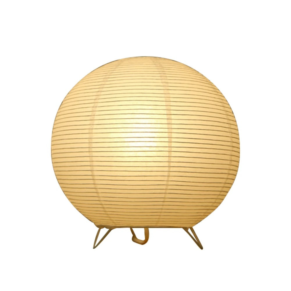 Stolní lampa s papírovým stínidlem a LED světlem