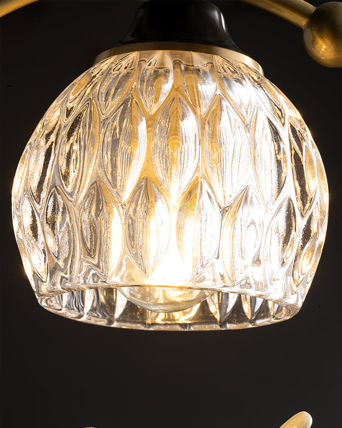 Stropní svítidlo Keramický pták s mosazným tělem