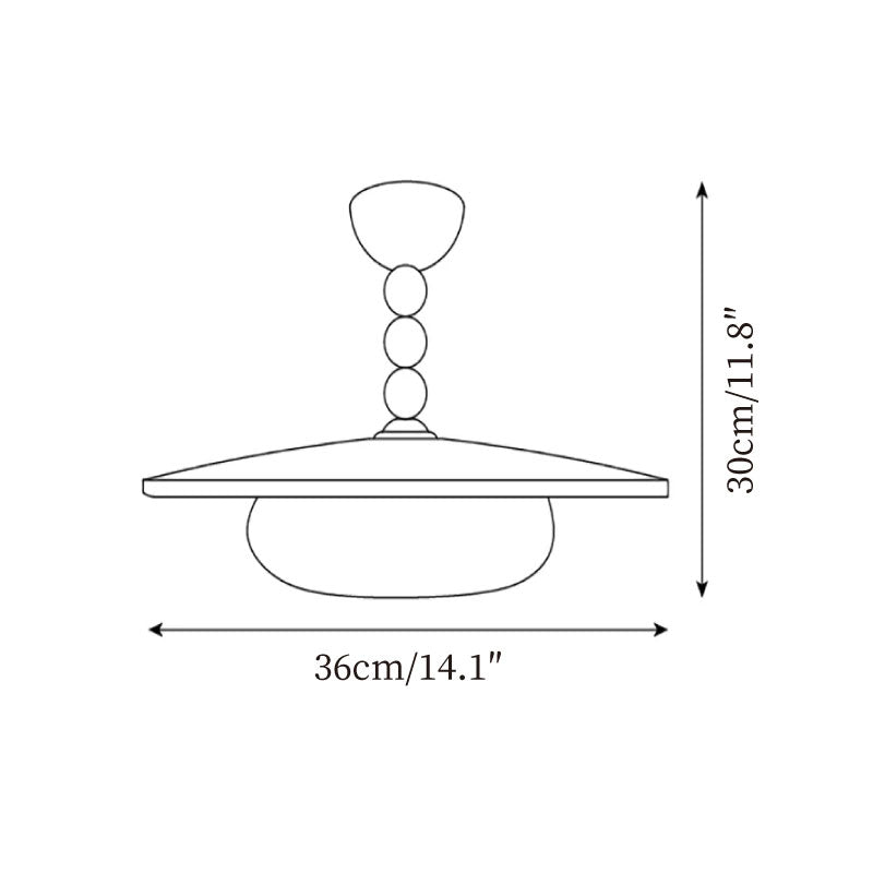 Stropní svítidlo s dřevěným stínidlem a alabastrovým difuzorem
