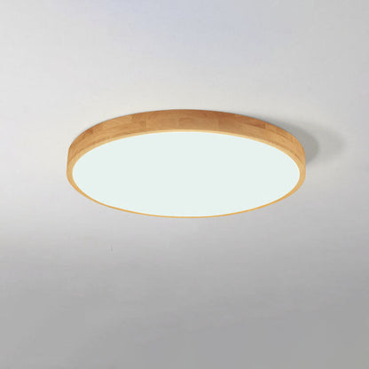 Zapuštěné stropní svítidlo s dřevěným rámem a LED