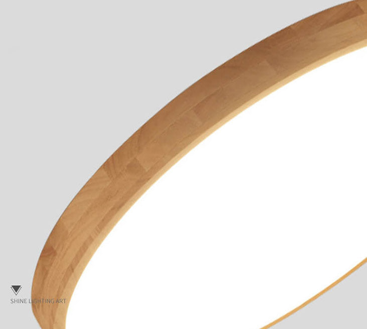 Zapuštěné stropní svítidlo s dřevěným rámem a LED