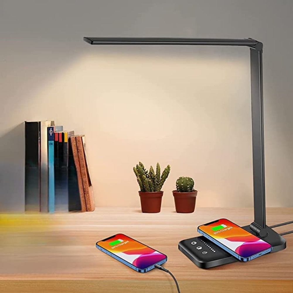 Nastavitelná LED stolní lampa s USB nabíjením – elegantní dotykové světlo