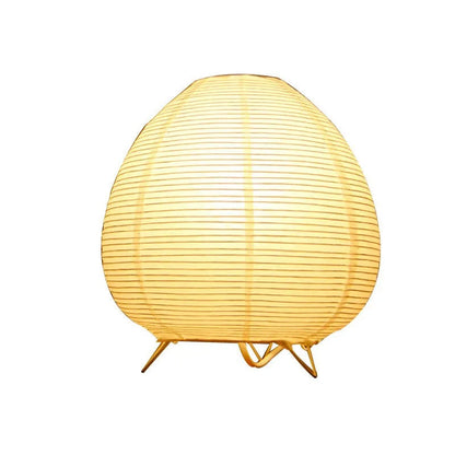 Stolní lampa s papírovou lucernou a LED světlem – japonský styl