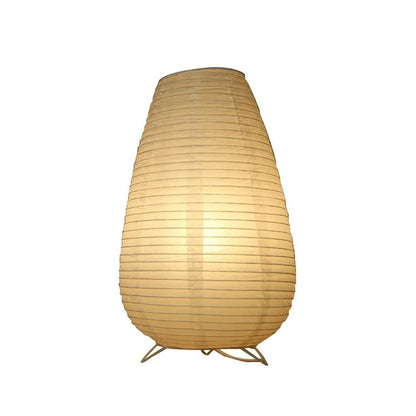 Stolní lampa s papírovou lucernou a LED světlem – japonský styl
