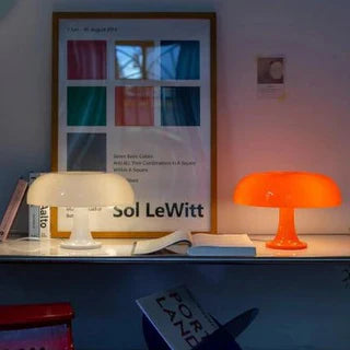 Elegantní a rozmarná houbová retro stolní lampa, útulná dekorace